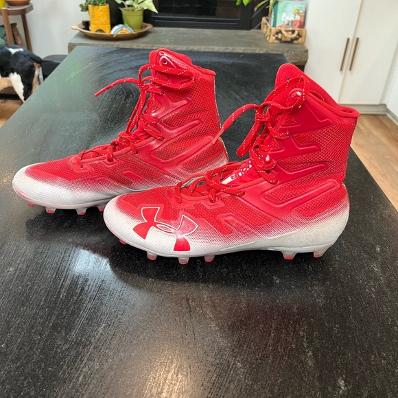 Men’s 11.5 Under Armour football/lacrosse high top cleats - Picture 3 of 5